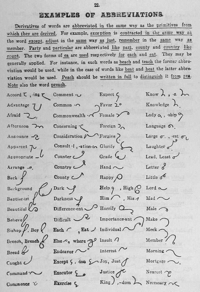 shorthand image